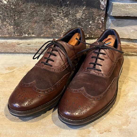Shoes | Baerchi Wingtip Oxford Brown Leather And Suede Dress  display picture 2